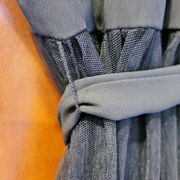 ❤️❤️ Tres Chic-Black Dress-Size M-Short Puffy Sleeves-Tule-See Through Bottom - Picture 12 of 12